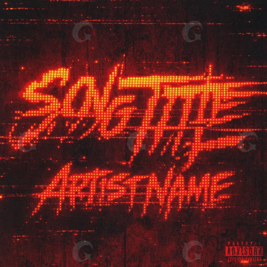Album cover art “Red Lettering”: lettering, red tones