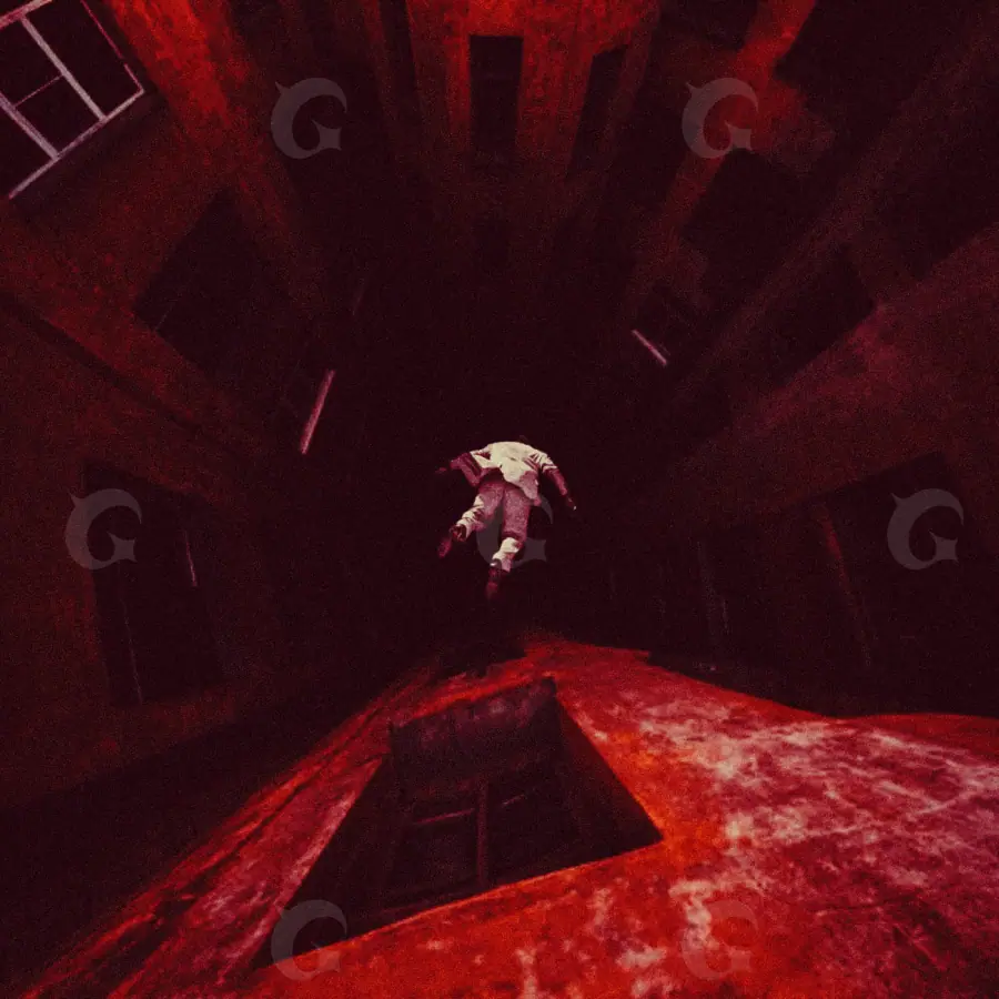 Обложка для альбома «Red Man»: парень; палитра — красная