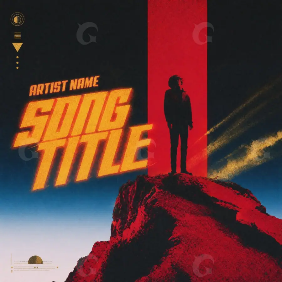 Music cover artwork “Red Man”: man, red tones