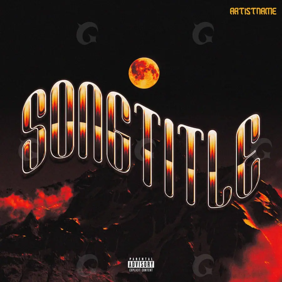 Album cover art “Red Moon”: moon, red tones
