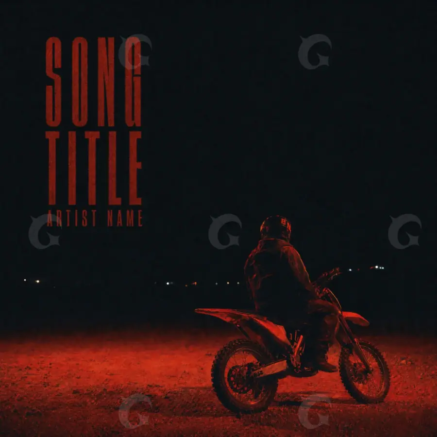 Portada prediseñada «Red Motorbike»: moto; color rojo