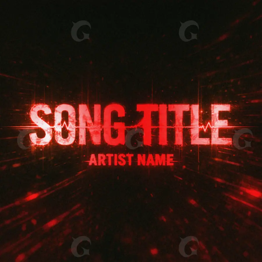 Arte de portada musical «Red Neon»: neón; color rojo