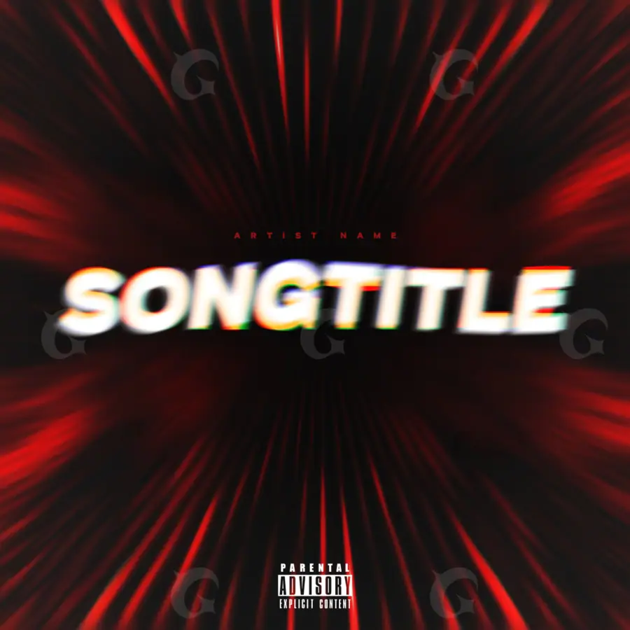 Album cover art “Red Neon”: neon, red tones