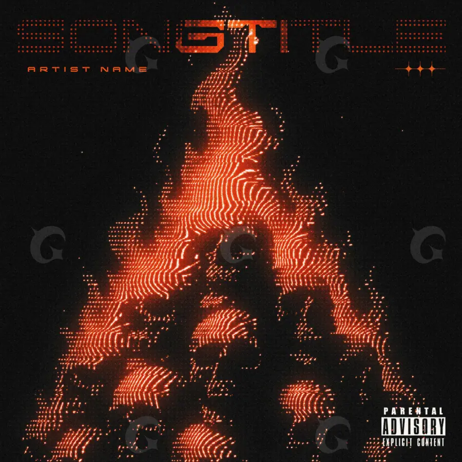 Music cover artwork “Red Neon”: neon, red tones
