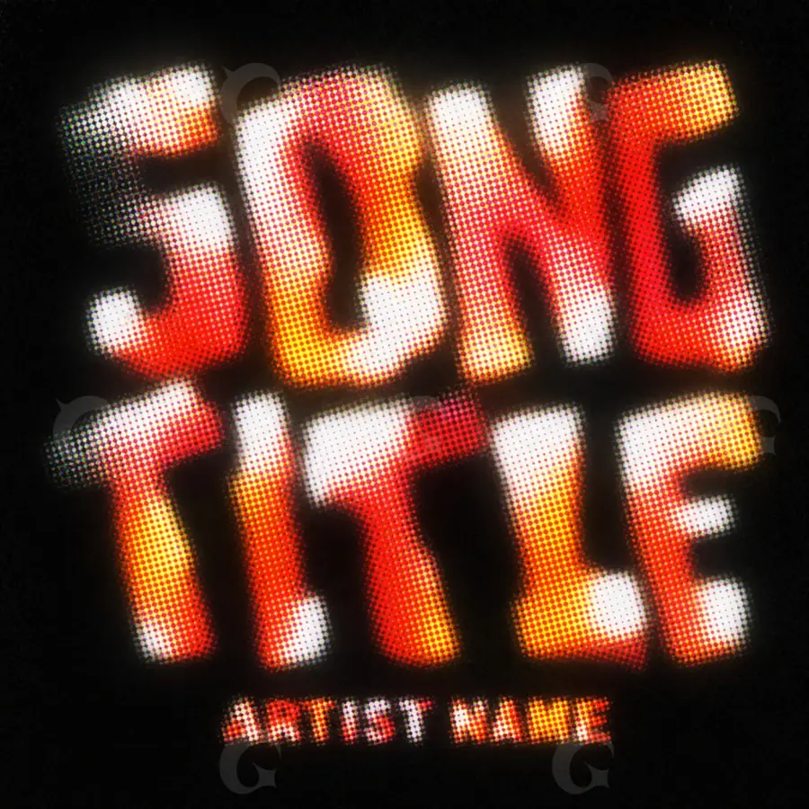 Premade cover art “Red Neon”: neon, red tones