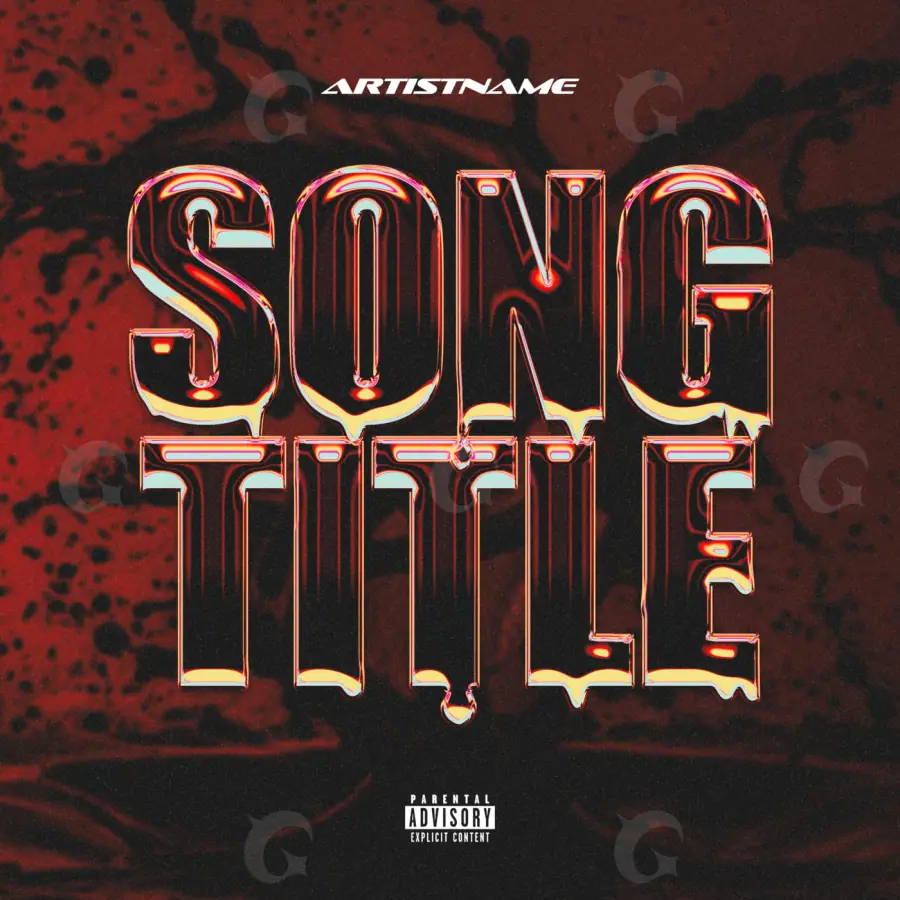 Music cover artwork “Red Neon”: neon, red tones