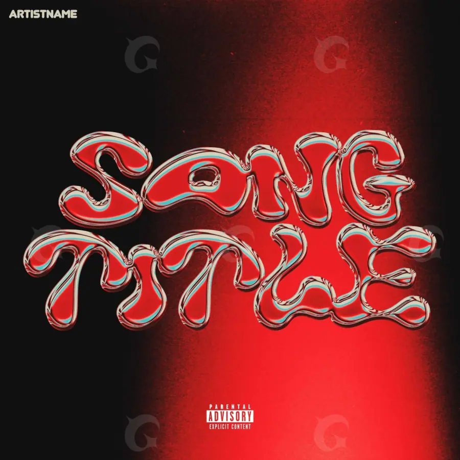 Album cover art “Red Neon”: neon, red tones