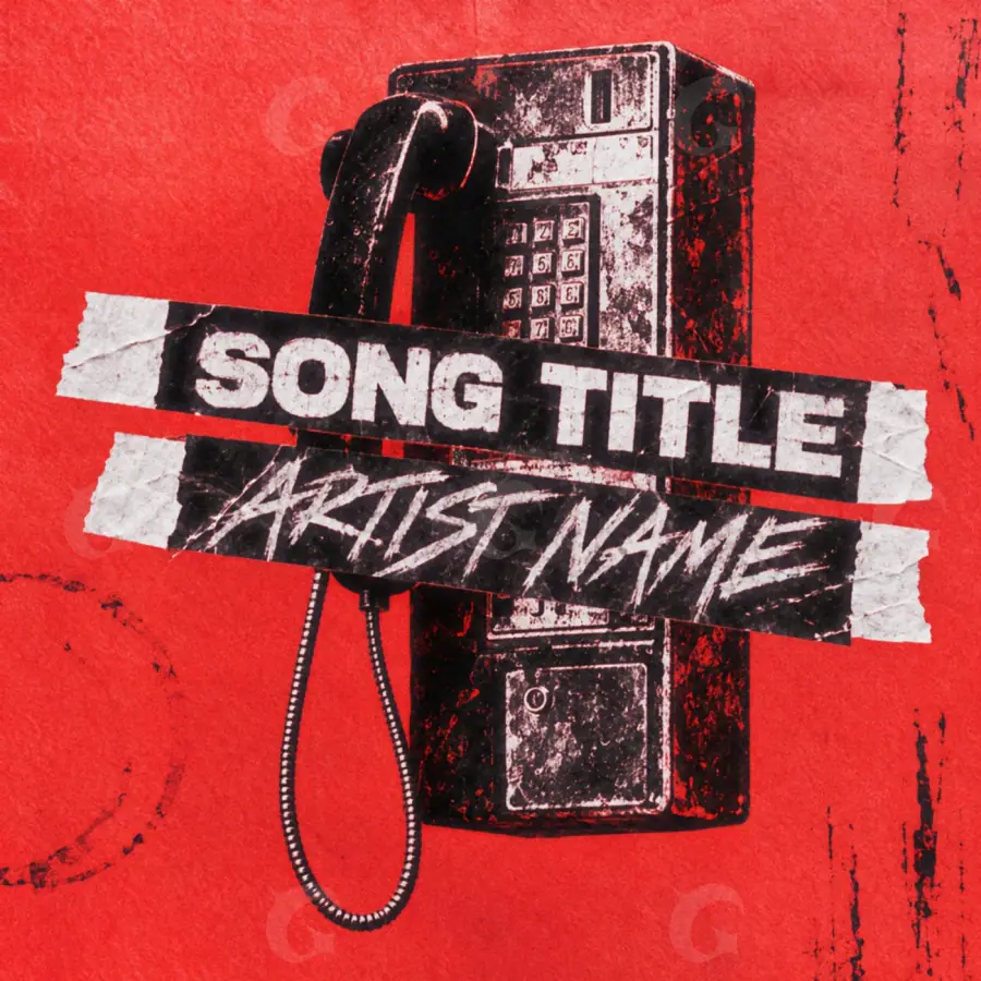 Premade cover art “Red Phone”: phone, red tones
