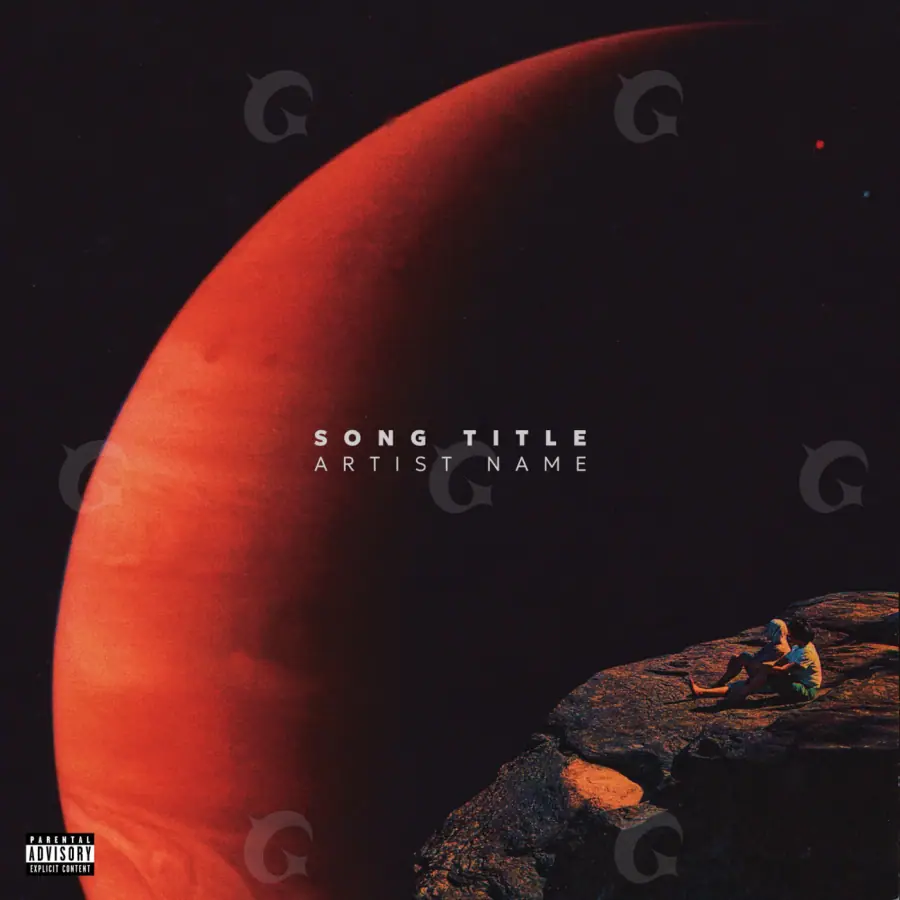 Portada prediseñada «Red Planet»: planeta; color rojo
