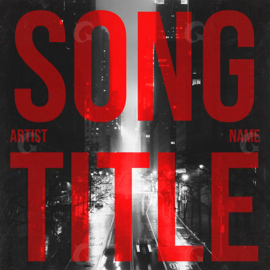 Album cover art “Red Road”: road and car, red tones