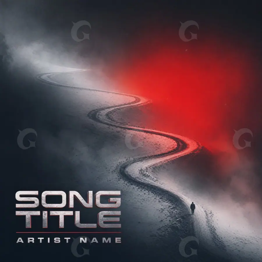 Music cover artwork “Red Road”: road, red tones