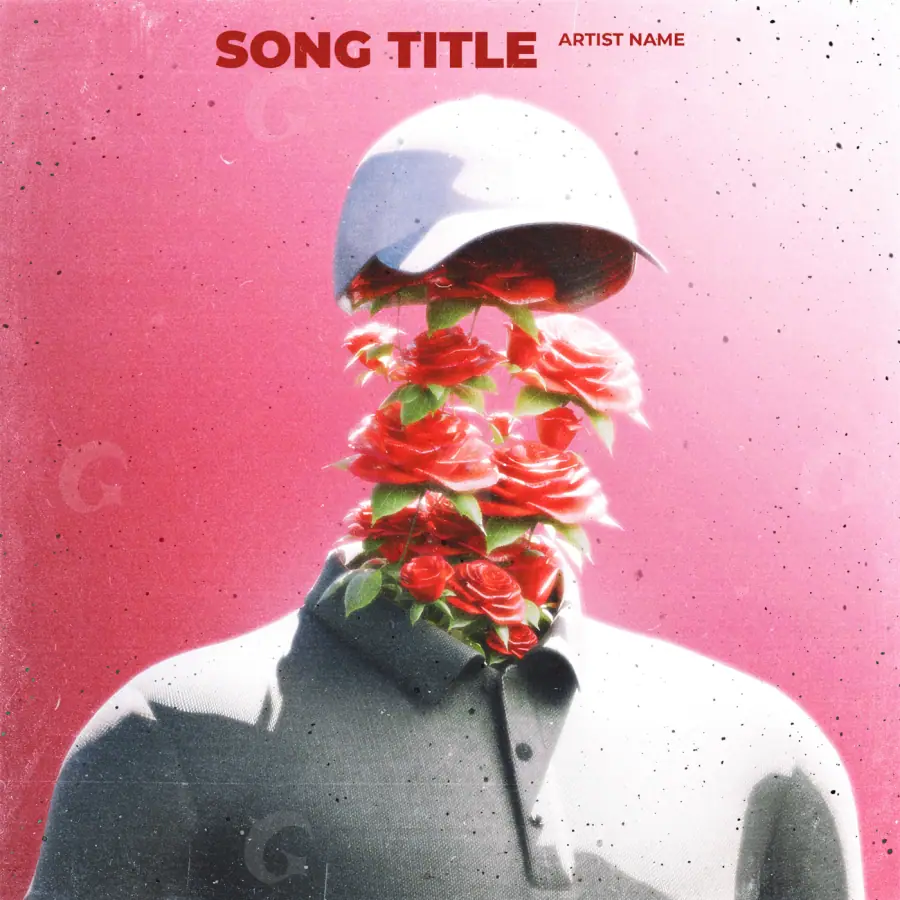 Premade cover art “Red Rose”: rose, red tones