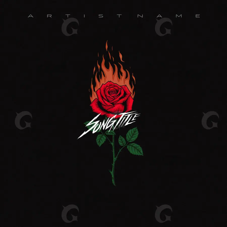 Обложка для альбома «Red Rose»: роза; палитра — красная