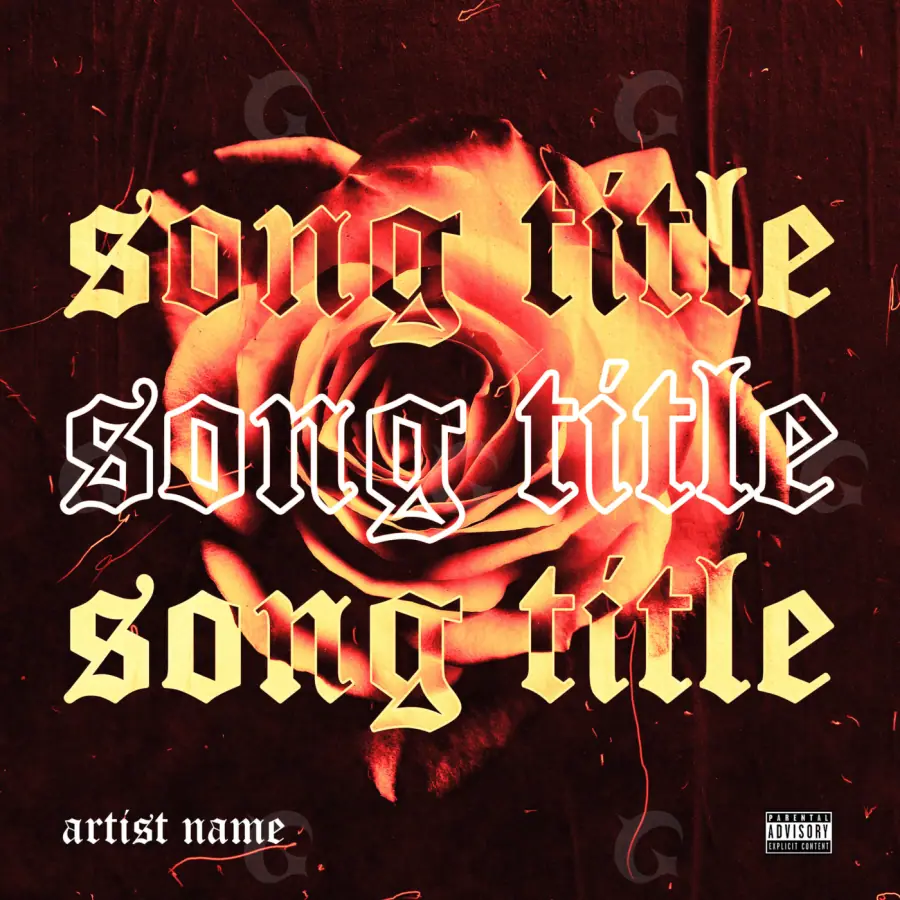 Premade cover art “Red Rose”: rose, red tones