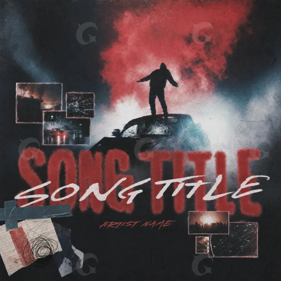 Premade cover art “Red Silhouette”: silhouette, red tones