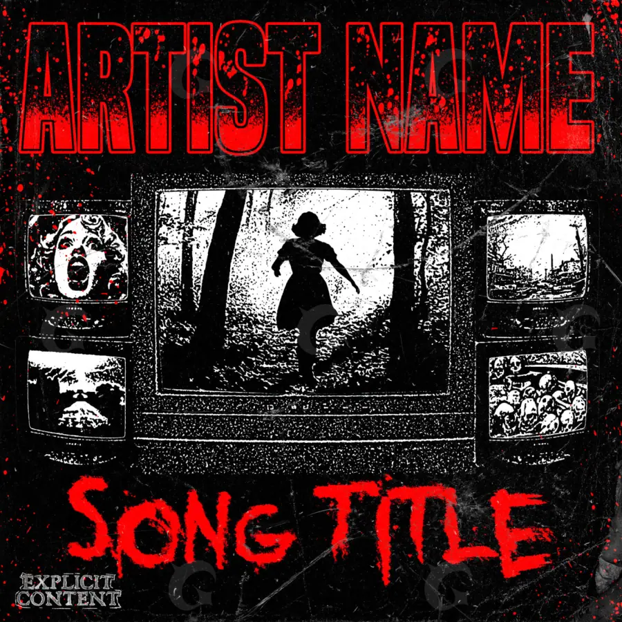 Album cover art “Red Silhouette”: silhouette and woman, red tones