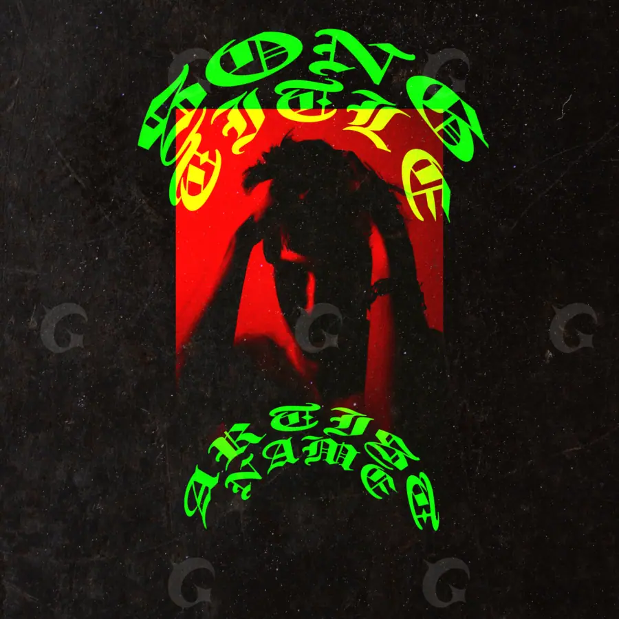 Обложка для альбома «Red Silhouette»: силуэт и рука; палитра — красная