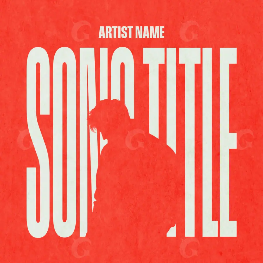 Album cover art “Red Silhouette”: silhouette and man, red tones