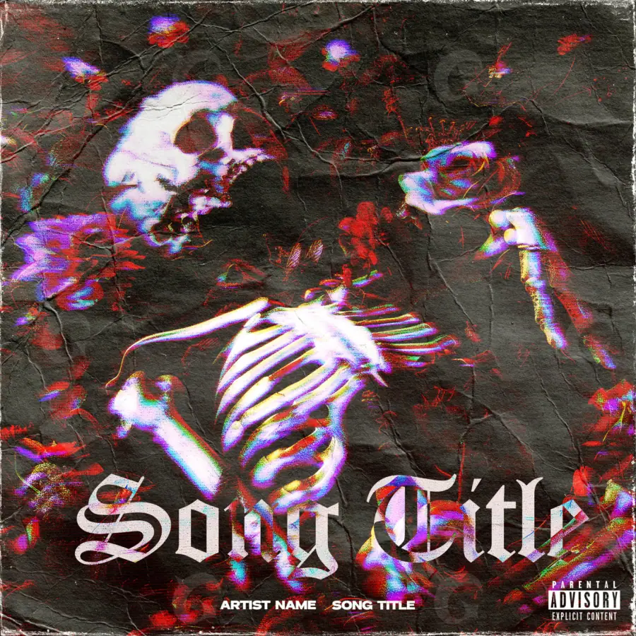 Album cover art “Red Skeleton”: skeleton, red tones