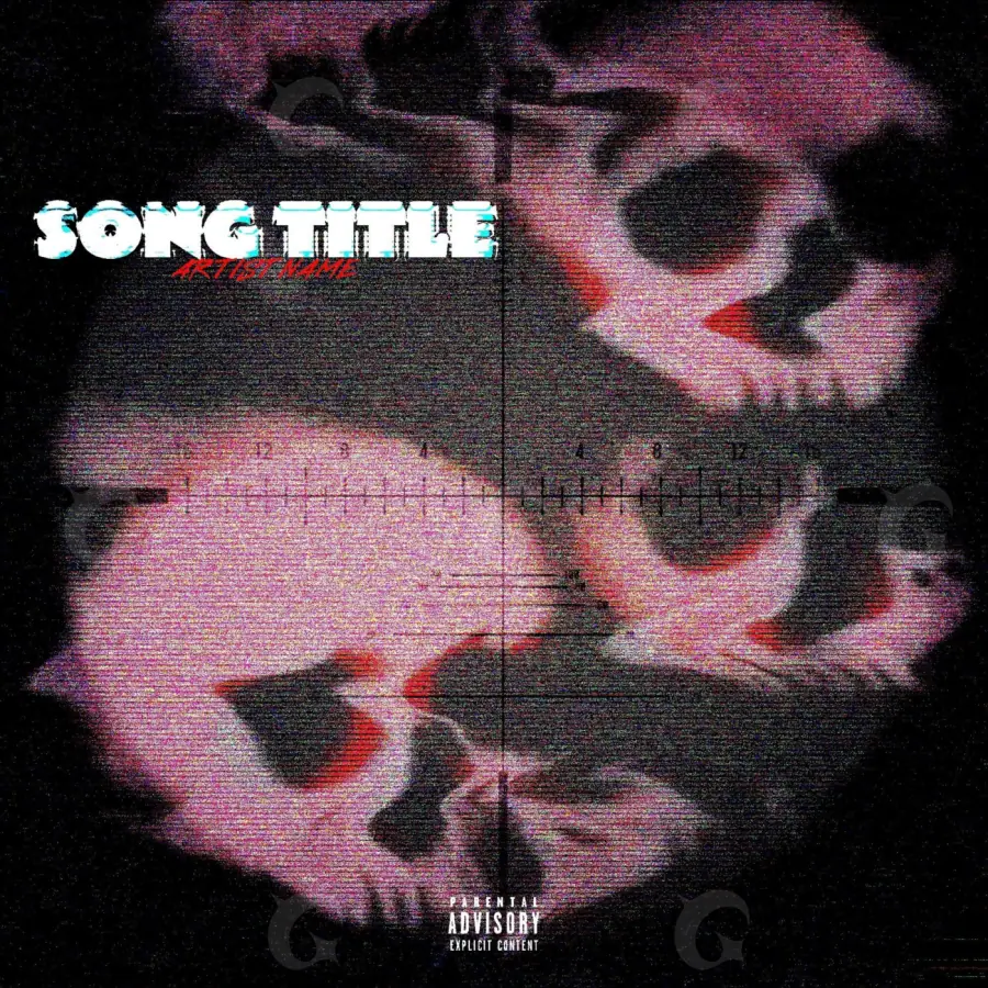 Music cover artwork “Red Skull”: skull, red tones