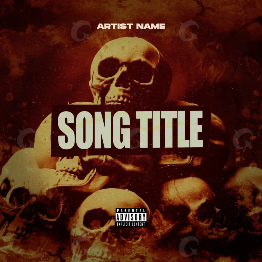 Music cover artwork “Red Skull”: skull, red tones