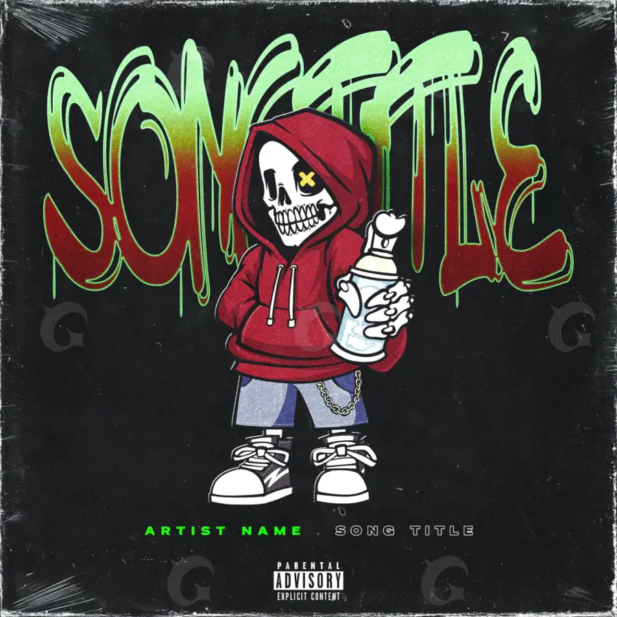 Album cover art “Red Skull”: skull, red tones