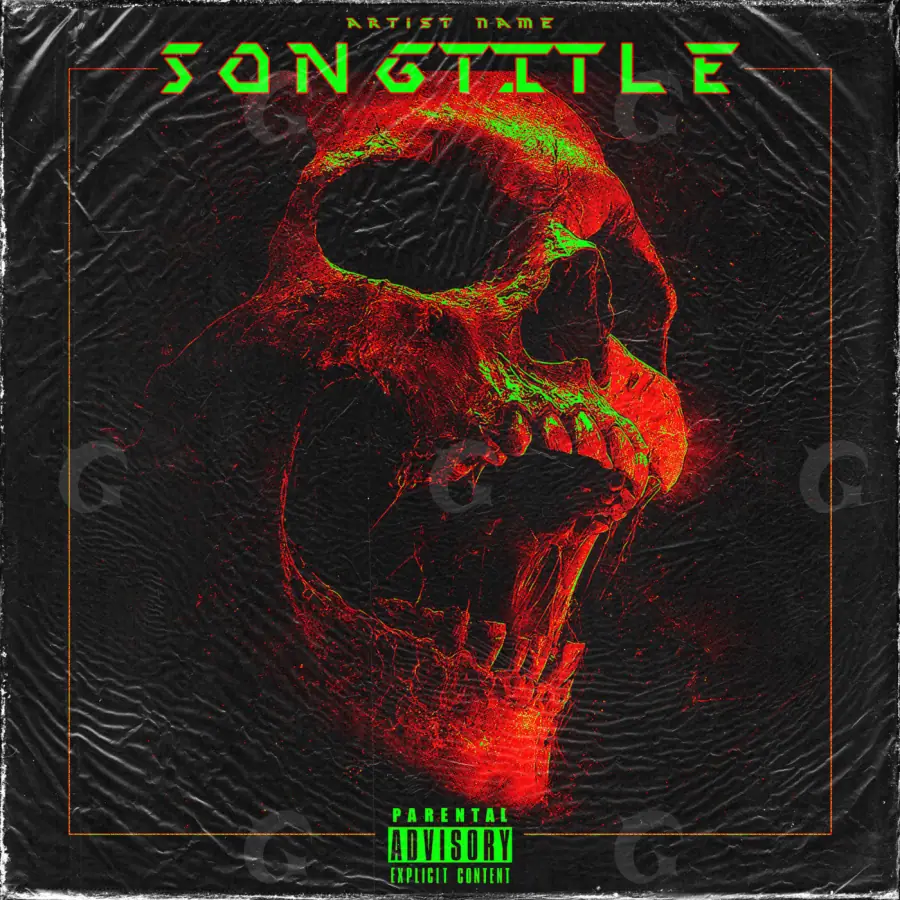 Portada prediseñada «Red Skull»: calavera; color rojo