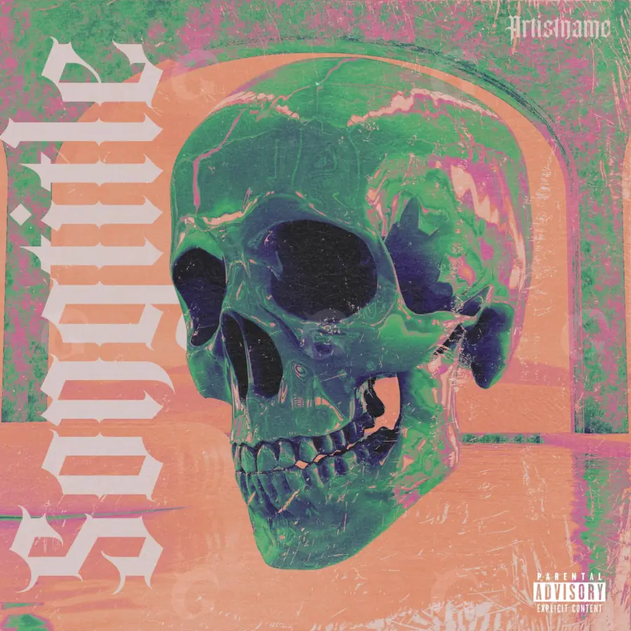 Album cover art “Red Skull”: skull, red tones