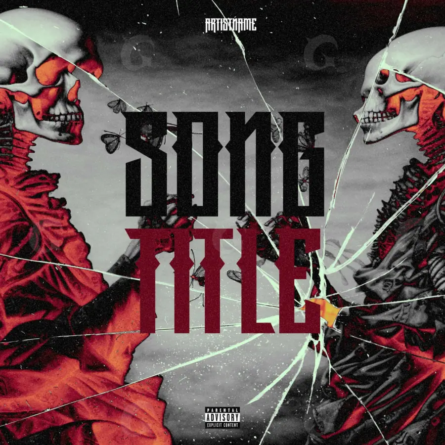 Album cover art “Red Skull”: skull, red tones