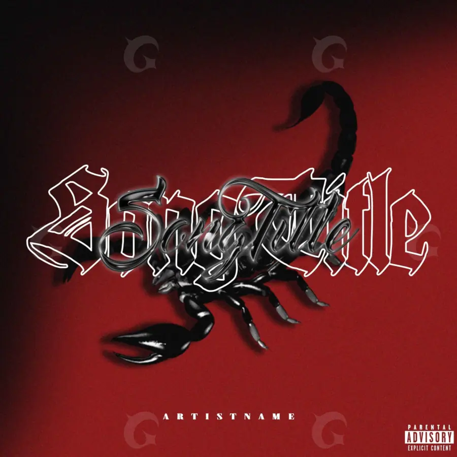 Album cover art “Red Spider”: spider, red tones