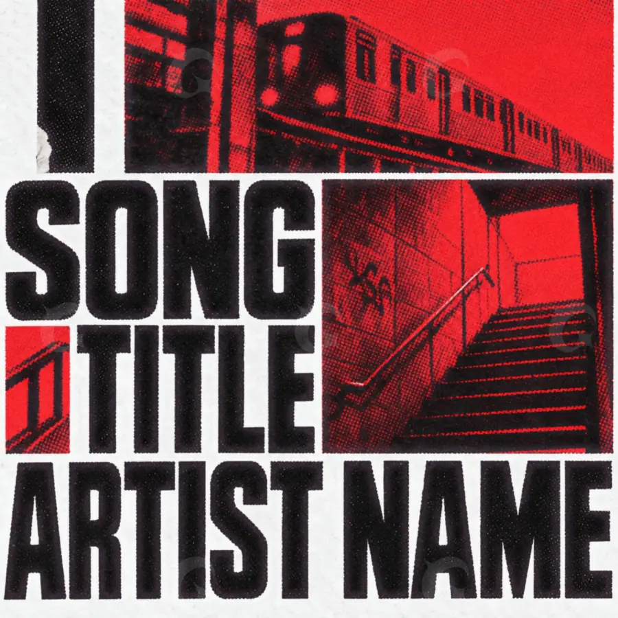 Music cover artwork “Red Stairs”: stairs, red tones