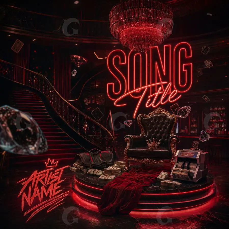 Portada para canción «Red Stairs»: escalera; color rojo
