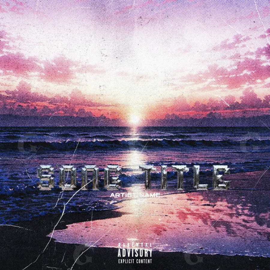Portada para canción «Red Sun»: sol y agua; color rojo