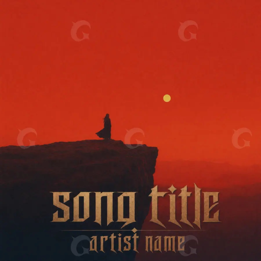 Premade cover art “Red Sun”: sun, red tones