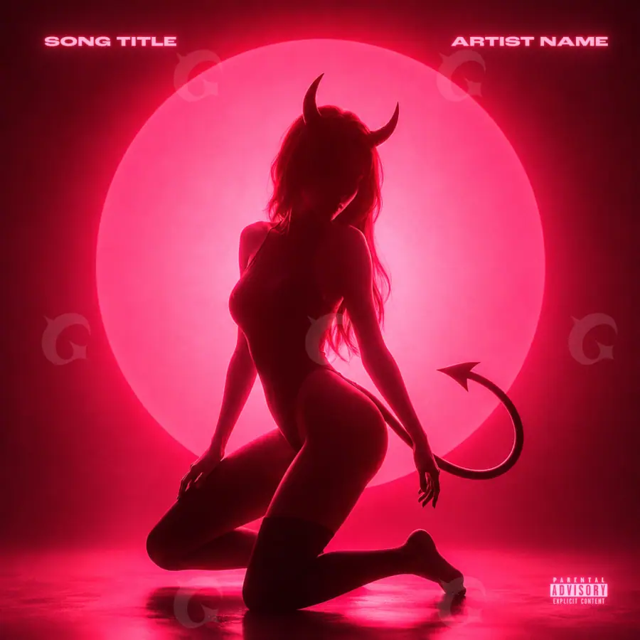 Music cover artwork “Red Woman”: woman, red tones