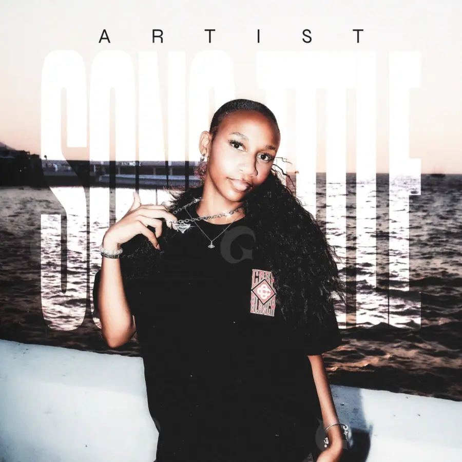 Обложка для песни «Red Woman»: девушка и вода; палитра — красная