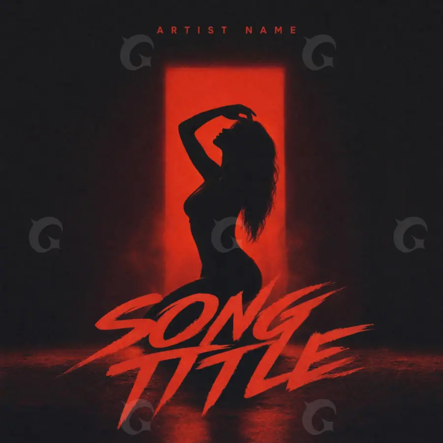 Premade cover art “Red Woman”: woman, red tones