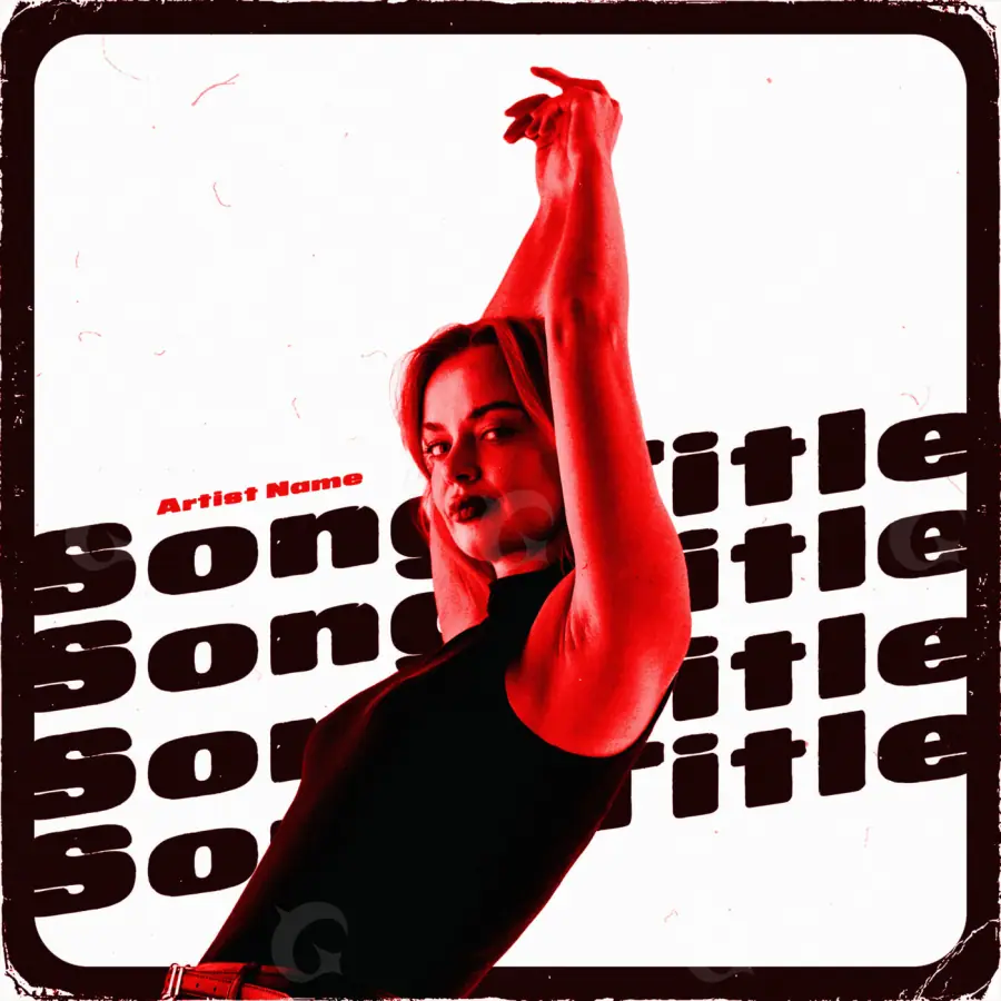 Portada prediseñada «Red Woman»: mujer; color rojo
