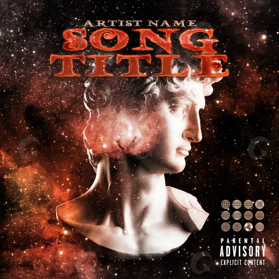 Album cover art “Red Woman”: woman and face, red tones