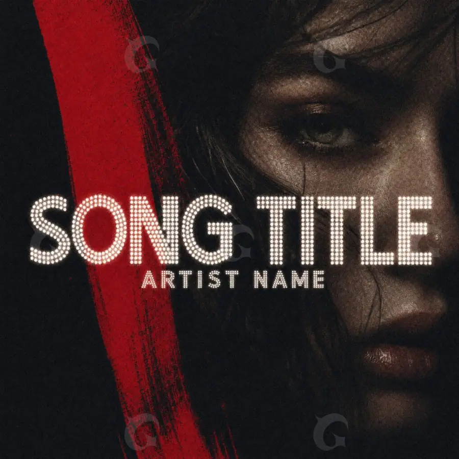 Album cover art “Red Woman”: woman and face, red tones
