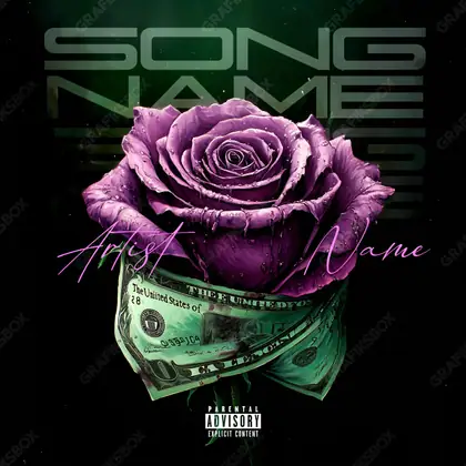 Готовая обложка для трека с цветами «Purple Rose» — в фиолетовых тонах