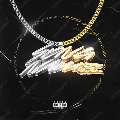 Portada de álbum prediseñada «Silver Gold» — un encuadre sobre estatus, oro bajo una luz densa, en una gama dorada