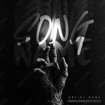 Купить обложку для трека с портретом «The Writing Hand» — в чёрно-белом