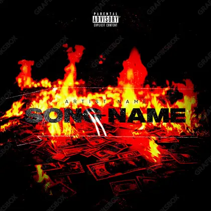 Обложка для трека «Burner» — в красных тонах