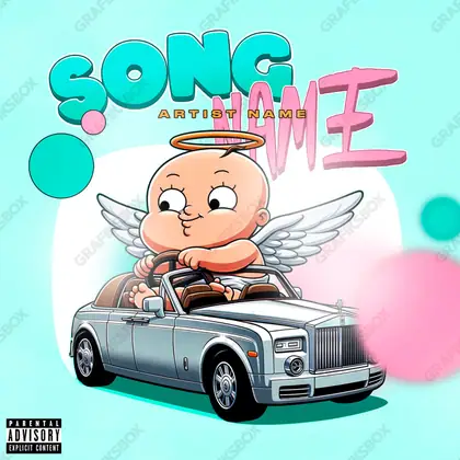 Portada de álbum prediseñada «Baby Boo» — un motivo con carácter propio, en una gama azul