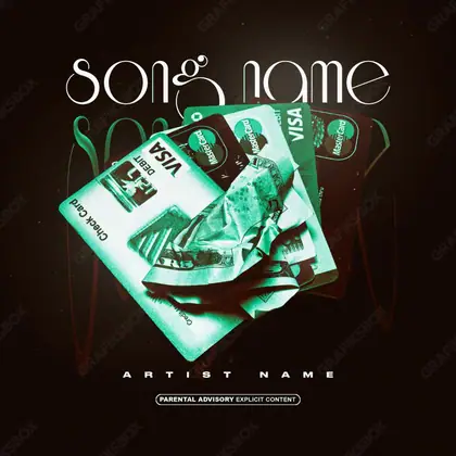 Portada de álbum prediseñada «Credit» — un motivo con carácter propio, en matices verdes