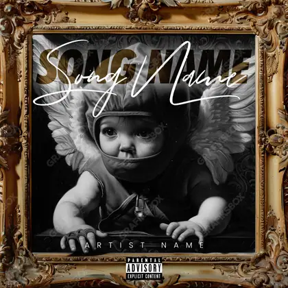 Portada de álbum prediseñada «Glory Kid» — una idea visual original sin equivalente cercano en el catálogo, en matices anaranjados