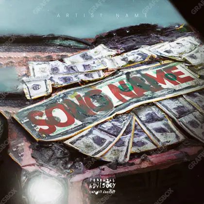 Portada de álbum prediseñada «Scrapping» — una idea visual original sin equivalente cercano en el catálogo, en una gama azul
