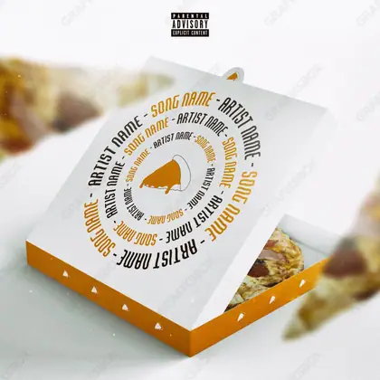 Купить обложку для трека «Pizza» — в оранжевых тонах