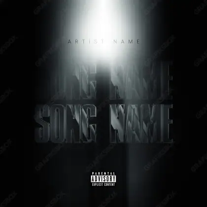 Portada de álbum prediseñada «Luces» — una idea visual original sin equivalente cercano en el catálogo, en una gama en blanco y negro